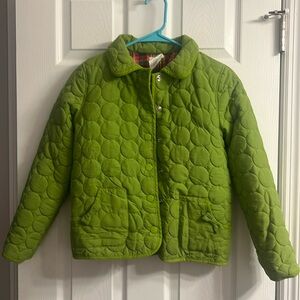 Girls olive green quilted jacket